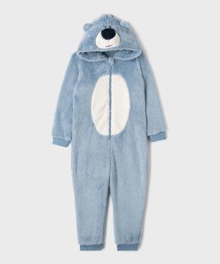 Combinaison pyjama en fourrure imitation motif ours garçon vue1 - GEMO (ENFANT) - GEMO