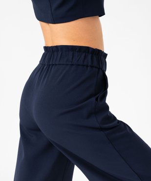 Pantalon fluide coupe large avec taille élastique femme vue6 - GEMO(FEMME PAP) - GEMO