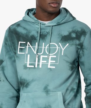 Sweat homme à capuche avec inscription vue2 - GEMO (HOMME) - GEMO