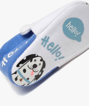 Chaussons de naissance bébé garçon imprimés chien vue6 - GEMO C4G BEBE - GEMO