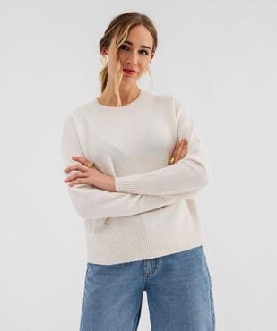 Pull à col rond coupe oversize femme vue1 - GEMO 4G FEMME - GEMO