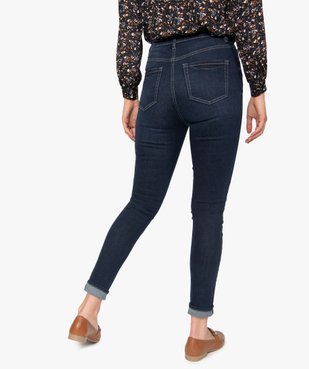 Jean femme skinny brut à taille haute et boutonnière vue3 - GEMO(FEMME PAP) - GEMO