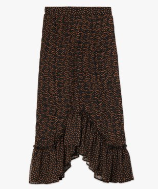 Jupe femme plissée longueur cheville avec volants dans le bas vue4 - Nikesneakers(FEMME PAP) - Nikesneakers