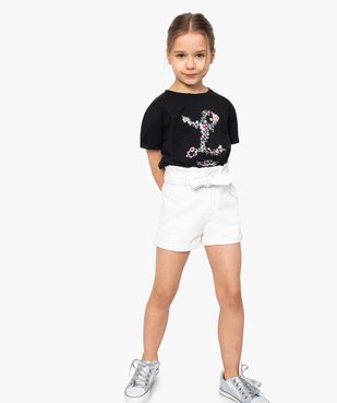 Tee-shirt fille avec motif scintillant – Lulu Castagnette vue5 - LULUCASTAGNETTE - GEMO