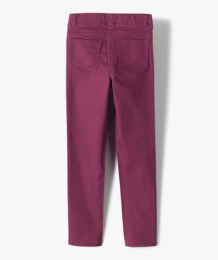 Pantalon fille skinny uni à taille élastiquée vue4 - GEMO (ENFANT) - GEMO