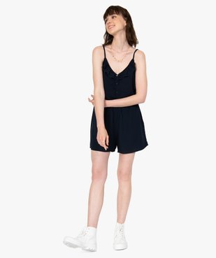 Combi-short femme à fines bretelles vue5 - GEMO(FEMME PAP) - GEMO