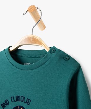 Tee-shirt imprimé à manches longues en coton bébé garçon vue3 - GEMO(BEBE DEBT) - GEMO