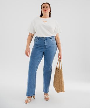 Jean Flare extensible taille normale femme grande taille vue5 - GEMO (G TAILLE) - GEMO
