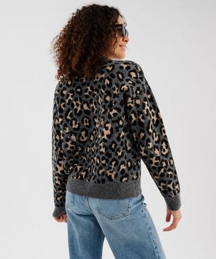 Pull à motif léopard femme vue3 - GEMO(FEMME PAP) - GEMO