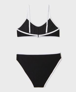 Maillot de bain 2 pièces en maille côtelée fille vue3 - GEMO (JUNIOR) - GEMO