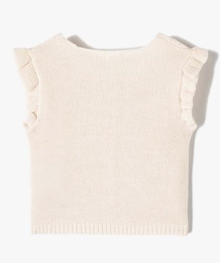 Gilet fille sans manches à maille fantaisie pailletée vue4 - GEMO (ENFANT) - GEMO