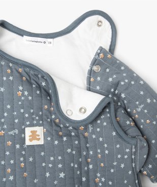 Gigoteuse bébé hiver à manches amovibles motif étoiles – LuluCastagnette vue2 - LULUCASTAGNETTE - GEMO