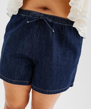 Short en jean coupe large femme grande taille vue2 - GEMO (G TAILLE) - GEMO