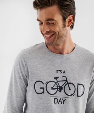 Pyjama à manches longues et pantalon large homme vue6 - GEMO 4G HOMME - GEMO
