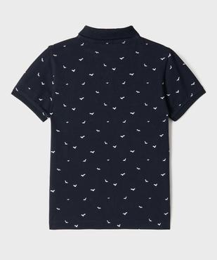 Polo manches courtes à micro motifs garçon vue3 - GEMO 4G GARCON - GEMO