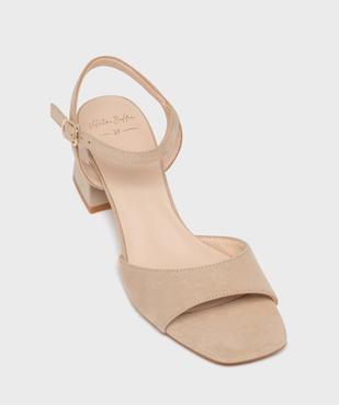 Sandales à talon toucher velours femme - Valentina Baldano vue5 - VALENTINA BALDA - GEMO