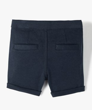 Bermuda bébé garçon en maille à revers - LuluCastagnette vue3 - LULUCASTAGNETTE - GEMO