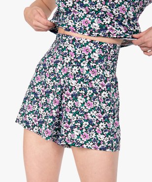 Bas de pyjama femme à motifs fleuris – LuluCastagnette vue2 - LULUCASTAGNETTE - GEMO