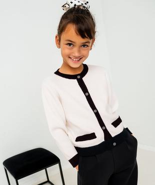 Gilet à col rond fille vue5 - GEMO (ENFANT) - GEMO