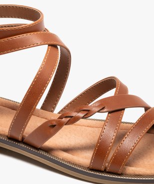 Sandales plates à brides et talon zippé femme - Valentina Baldano vue13 - VALENTINA BALDA - GEMO