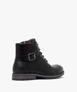 Boots homme casual avec bride à boucle fantaisie et zip vue5 - URBAN STEPS - GEMO