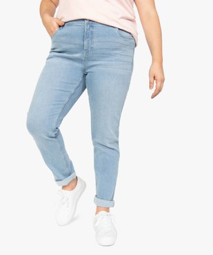 Jean femme grande taille coupe Straight stretch à taille réglable vue1 - GEMO (G TAILLE) - GEMO