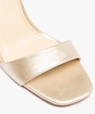 Sandales femme à talon fermé et brides métallisées vue6 - GEMO(URBAIN) - GEMO