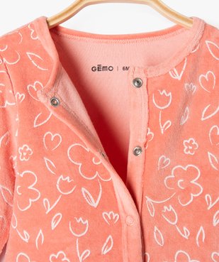 Pyjama bébé fille à motifs renards et petites fleurs vue3 - GEMO(BB COUCHE) - GEMO