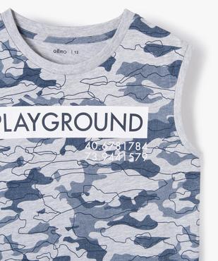Débardeur garçon à motif camouflage vue2 - GEMO (JUNIOR) - GEMO