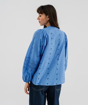 Blouse brodée à manches longues femme vue3 - GEMO(FEMME PAP) - GEMO