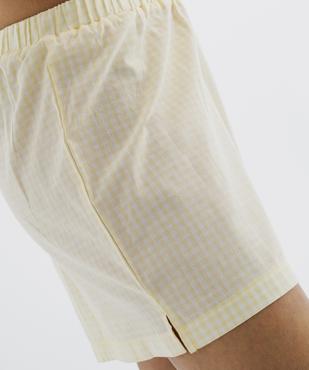 Short de pyjama à carreaux vichy femme vue2 - GEMO 4G FEMME - GEMO