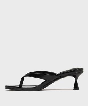 Mules à talon et à entredoigt femme vue3 - FOLLOW ME - GEMO