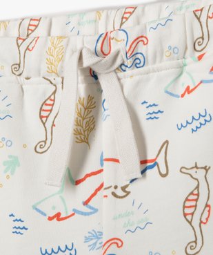 Bermuda bébé garçon en maille à motifs marins vue2 - GEMO(BEBE DEBT) - GEMO