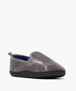 Chaussons homme pantoufles en velours ras Olympia vue2 - OLYMPIA - GEMO