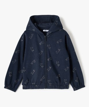 Sweat fille irisé zippé à capuche vue1 - GEMO (ENFANT) - GEMO