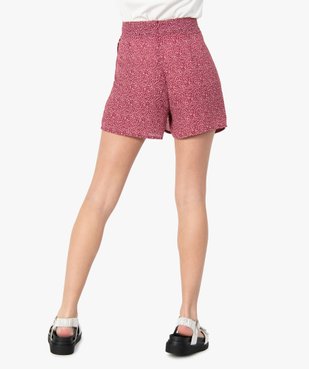 Jupe short femme imprimée avec effet portefeuille vue3 - GEMO(FEMME PAP) - GEMO