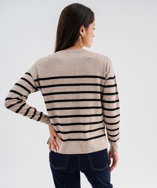 Pull en maille fine avec boutons sur l’épaule femme vue1 - GEMO 4G FEMME - GEMO