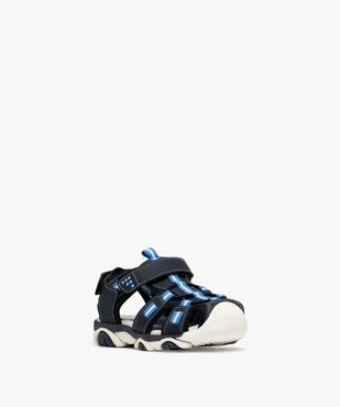 Sandales sport look randonnée à bout fermé et à scratchs garçon vue2 - BUGGY - GEMO
