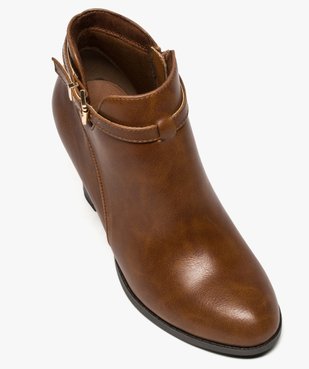 Boots femme à talon avec bride à boucle métallique vue5 - GEMO(URBAIN) - GEMO