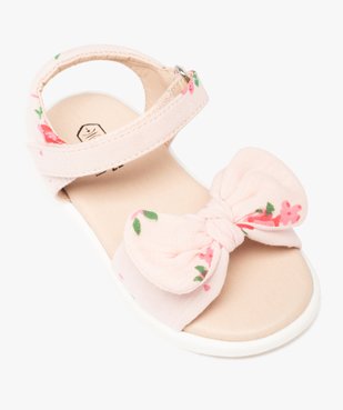 Sandales bébé fille à brides en toile imprimée vue5 - GEMO(BEBE DEBT) - GEMO