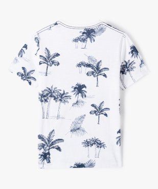 Tee-shirt garçon à manches courtes imprimé palmiers vue4 - GEMO (JUNIOR) - GEMO