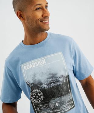 Tee-shirt à manches courtes imprimé homme - Roadsign vue2 - ROADSIGN G4G - GEMO