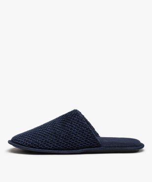 Chaussons homme mules unies en maille de velours vue3 - GEMO(HOMWR HOM) - GEMO