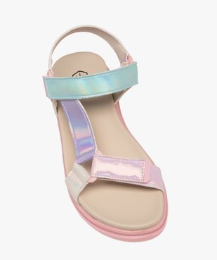 Sandales fille à brides vernies et à scratch vue5 - GEMO (ENFANT) - GEMO