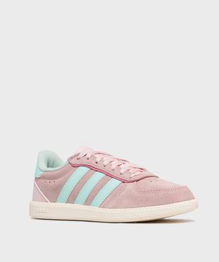 Baskets basses en cuir suédé Breaknet Sleek femme - Adidas vue2 - ADIDAS - GEMO