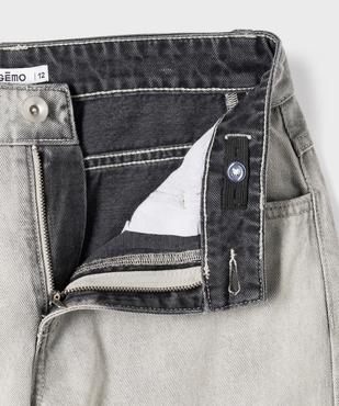 Jean loose à taille réglable avec délavage dégradé fille vue2 - GEMO (JUNIOR) - GEMO
