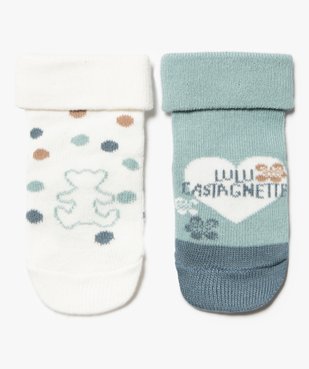 Chaussettes bébé imprimées à revers - LuluCastagnette (lot de 2) vue1 - LULUCASTAGNETTE - GEMO