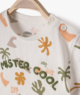 Tee-shirt à manches courtes à motifs palmiers bébé garçon vue2 - GEMO 4G BEBE - GEMO