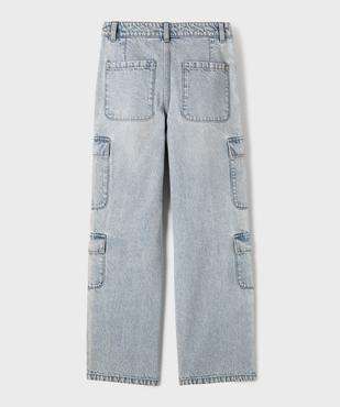 Jean Straight cargo avec taille ajustable fille vue3 - GEMO (JUNIOR) - GEMO