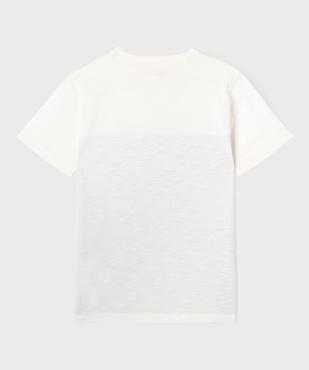 Tee-shirt manches courtes en jersey de coton flammé garçon vue3 - GEMO 4G GARCON - GEMO